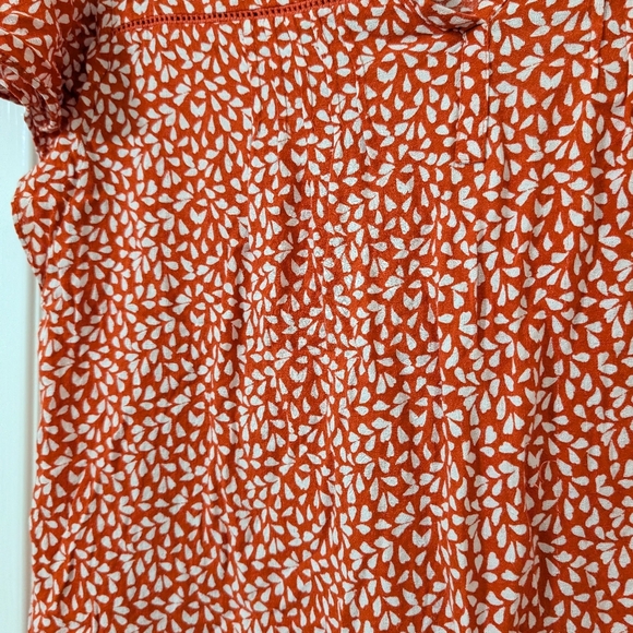 Daniel Rainn Rust‎ and White Patterned Blouse - Picture 2 of 6